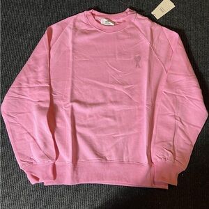 AMI Pink Crewneck Sweater